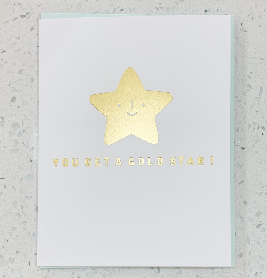 gold star greeting card