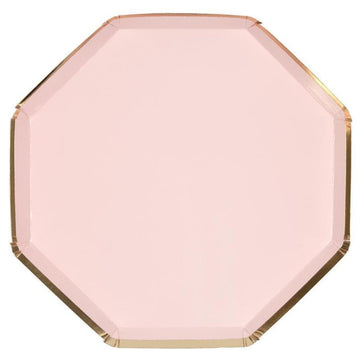 pastel pink paper plate