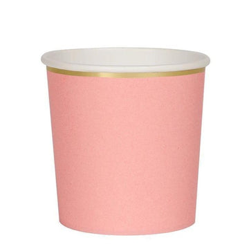 pink coral paper cups