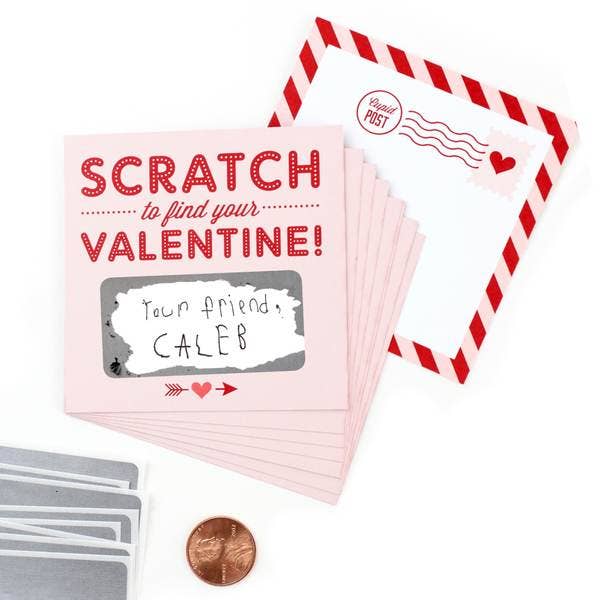Pink Scratch-off Valentines 18pk Box Set