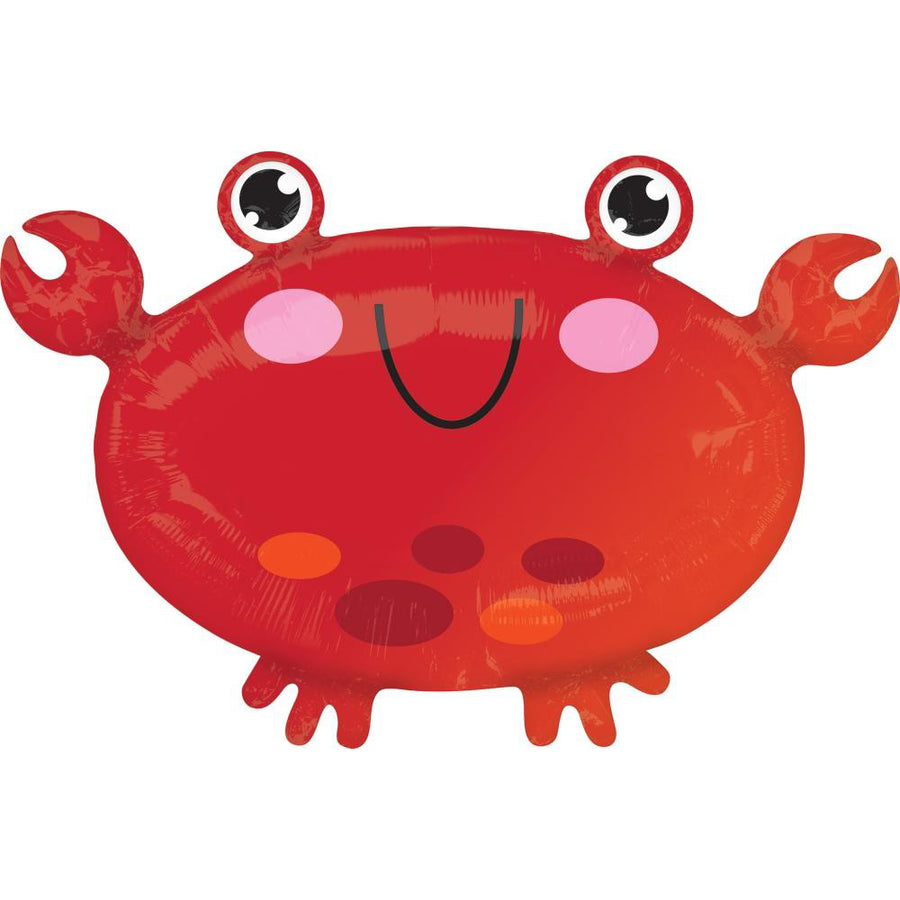 smiling red crab balloon