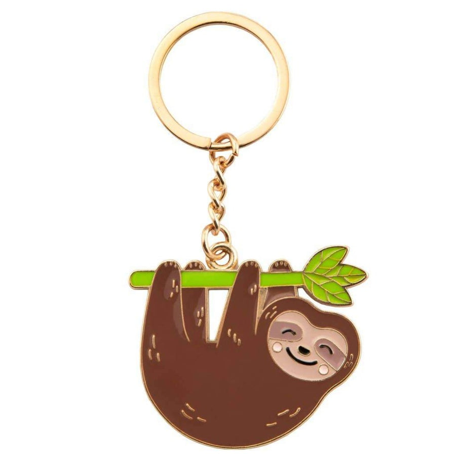 smiling sloth keychain