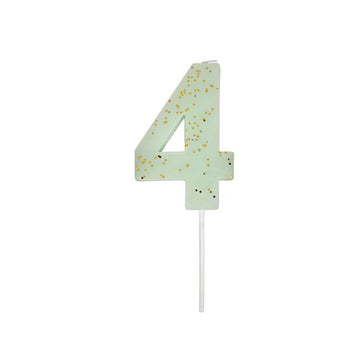 Number Candle 4 (Mint)