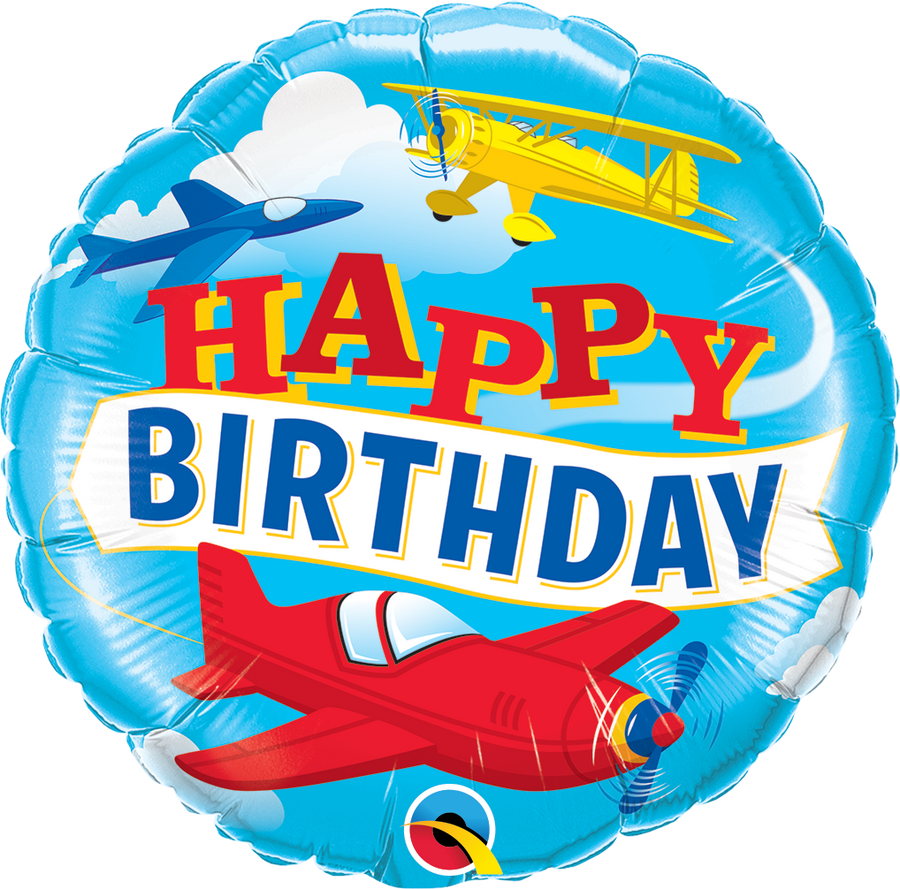 Airplane Birthday Small Balloon