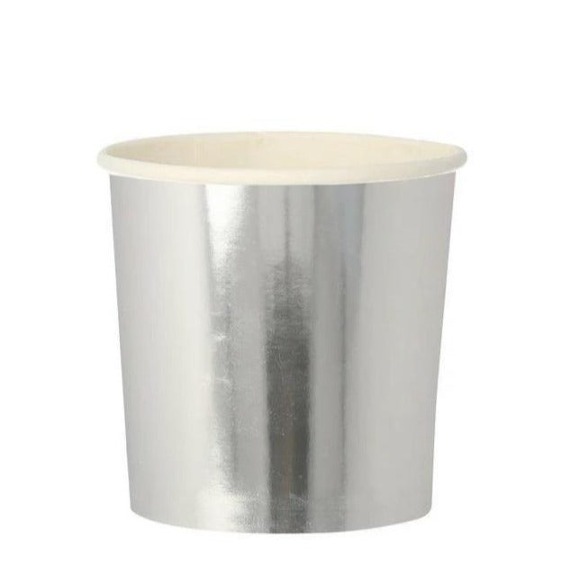 silver tumbler paper cup