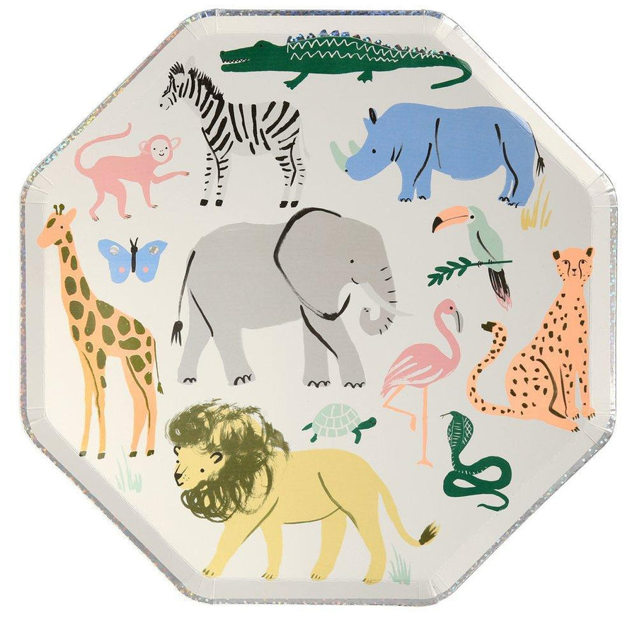 safari animal paper plates