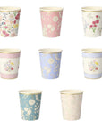 floral flower print paper cups