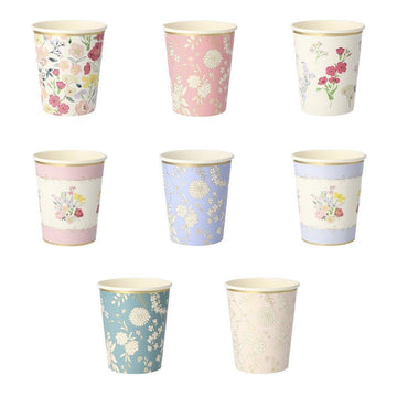 floral flower print paper cups