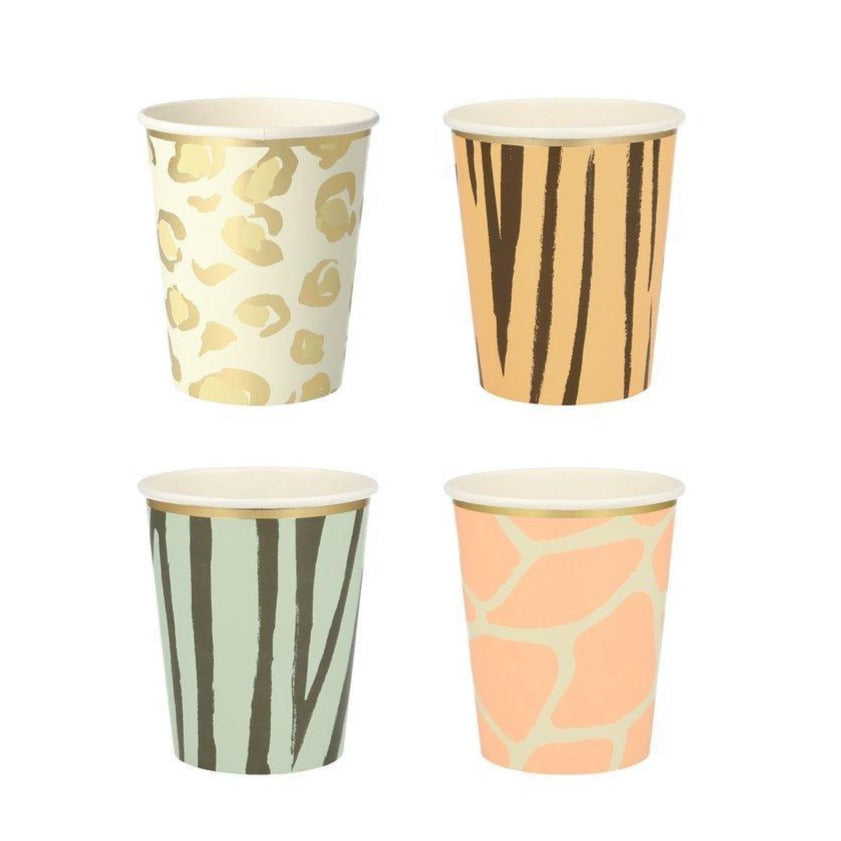 animal print paper cups