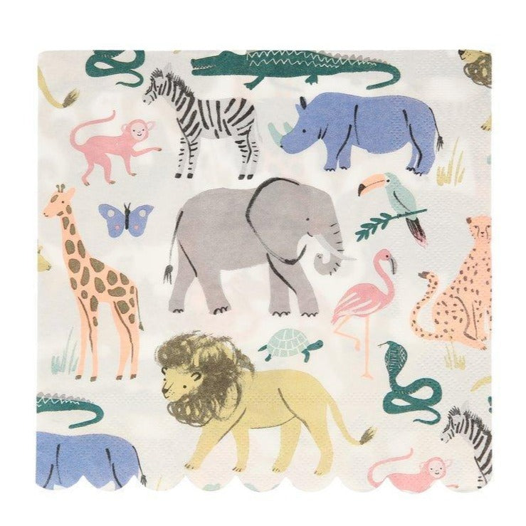 safari animal napkins
