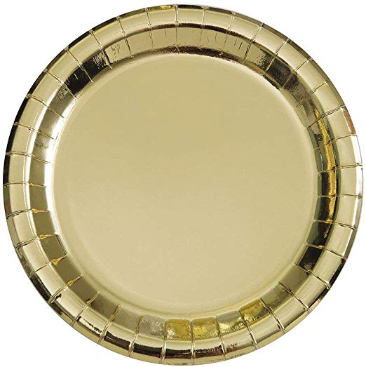 gold paper plates