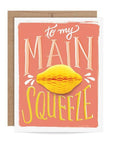 main squeeze honeycomb pop-up lemon greeting card