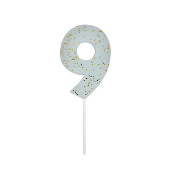 Number Candle 9 (Blue)