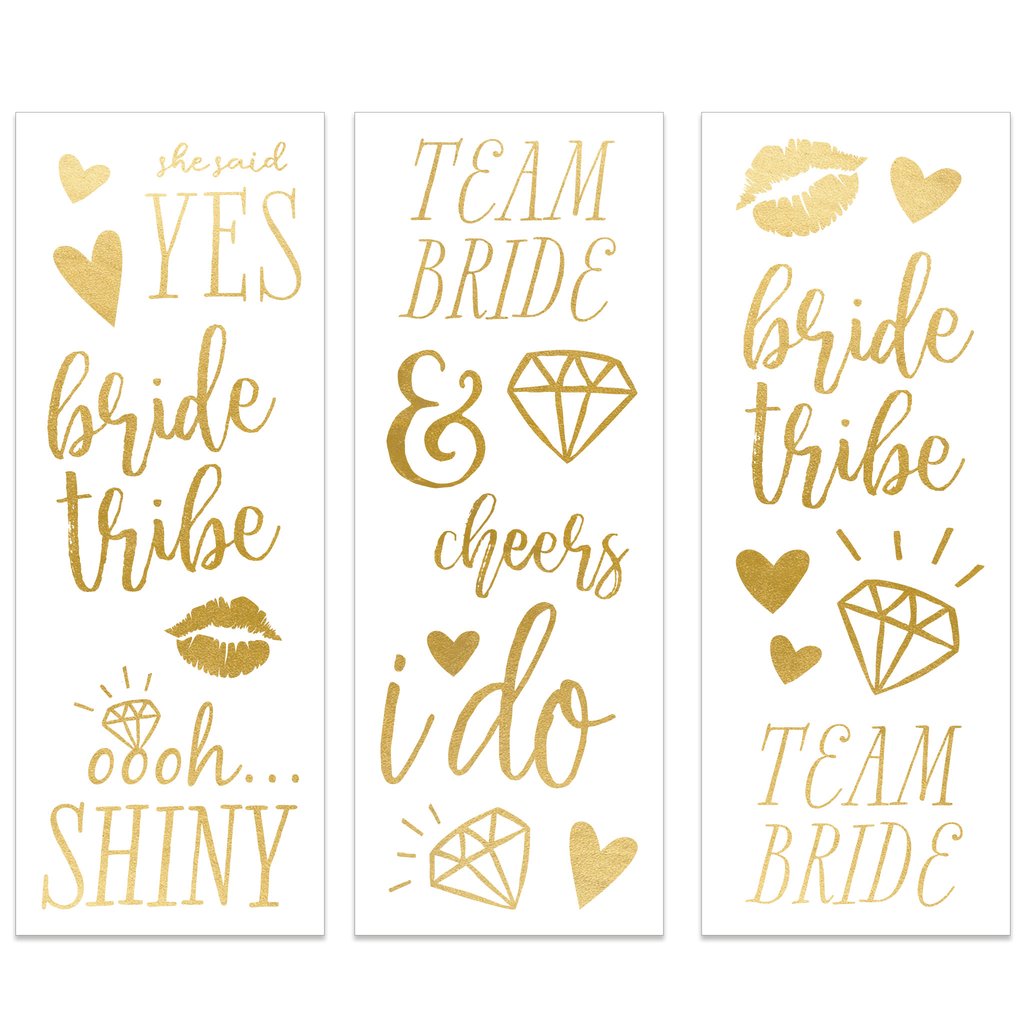 bridal gold temporary tattoos