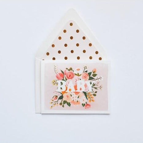 Baby Pink Floral Card