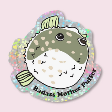 Badass Mother Puffer Sticker