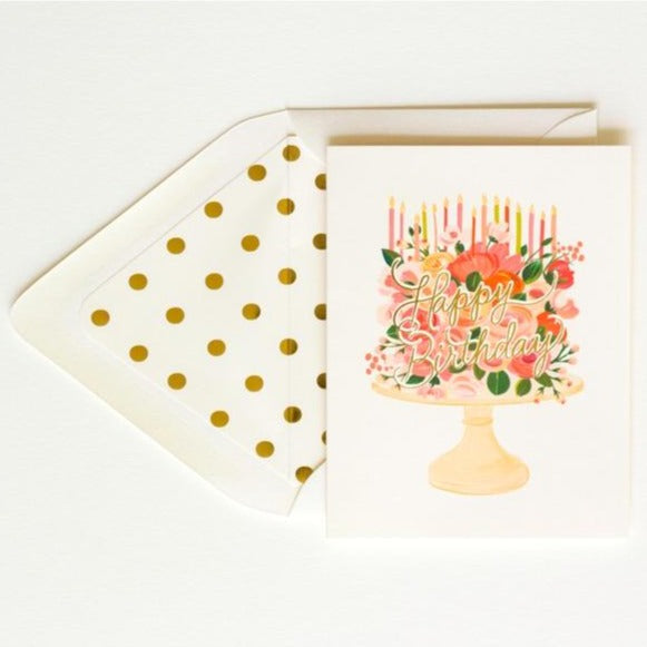 Birthday Floral Cake Card