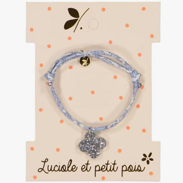 Blue & Silver Clover Liberty Bracelet