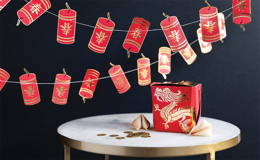 Firecracker Chinese New Year Banner