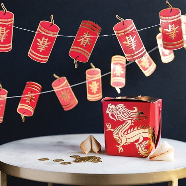 Firecracker Chinese New Year Banner