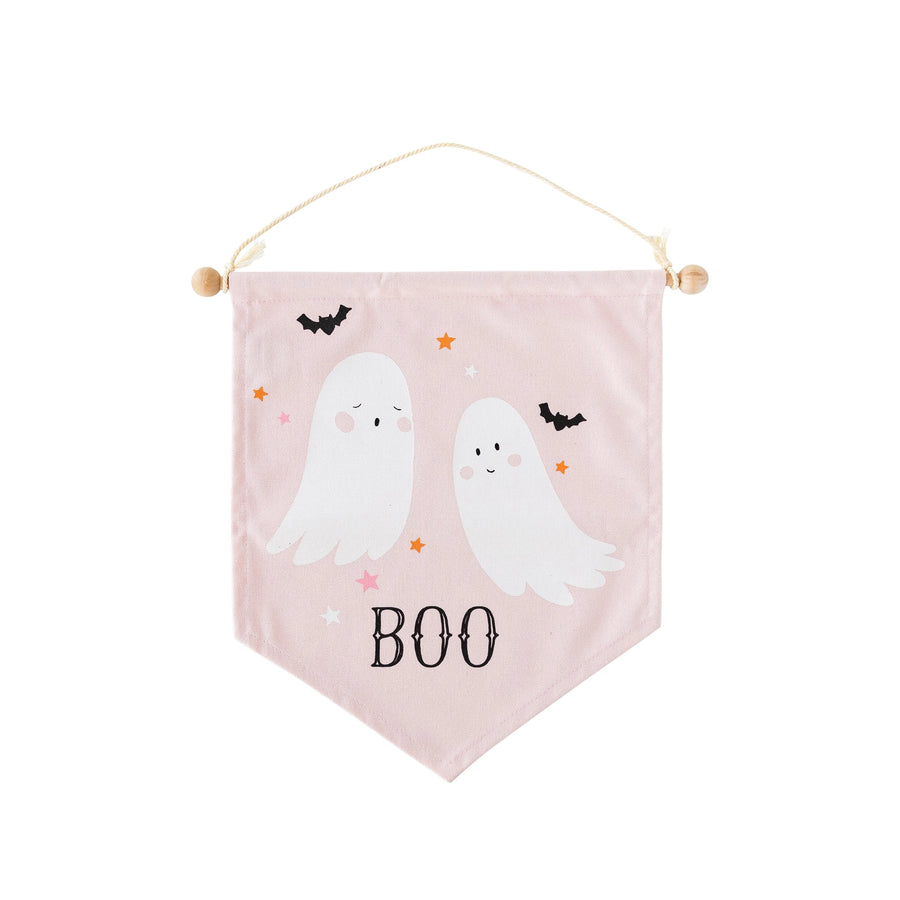 Boo Ghost Halloween Canvas Banner
