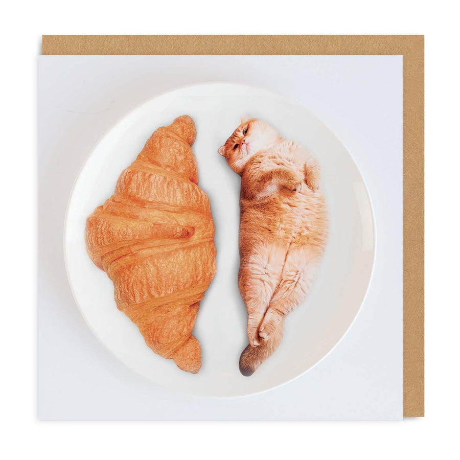 Cat Croissant Card