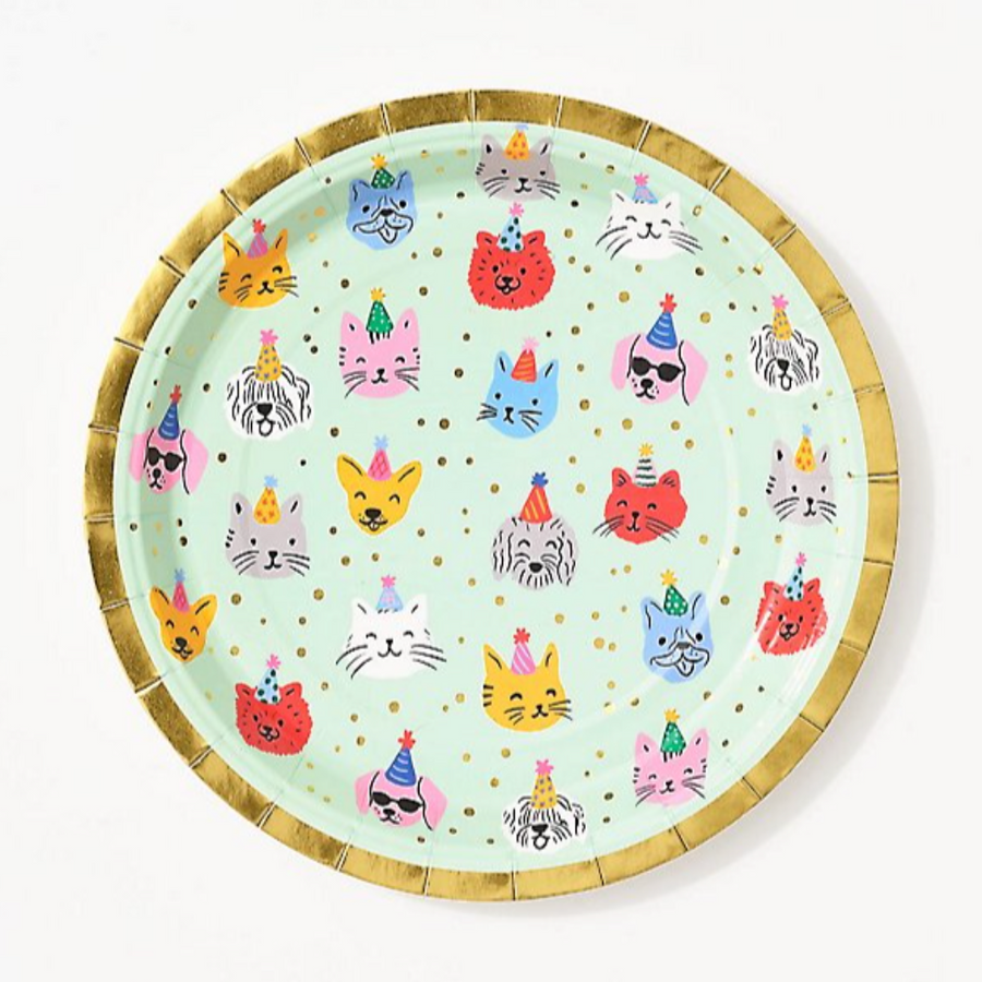 Cat and Dog Party Plates