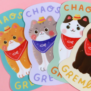 Chaos Gremlin Cat Sticker