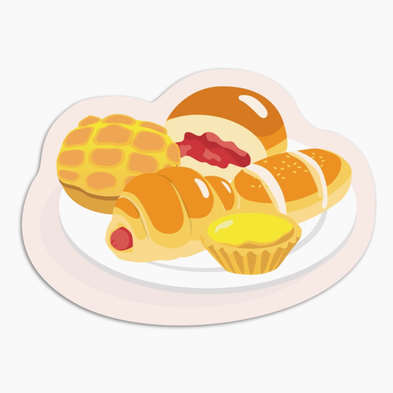 Chinese Pastries Vinyl Sticker
