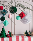 Christmas Honeycomb Backdrop Decoration Kit
