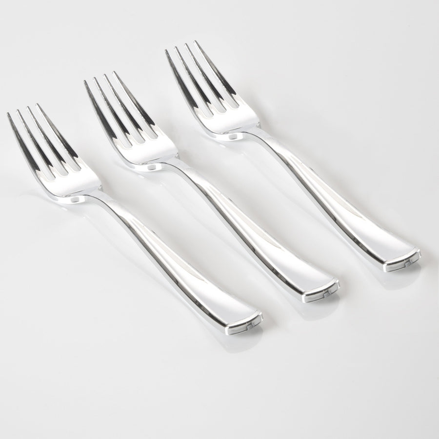 Classic Silver Plastic Forks