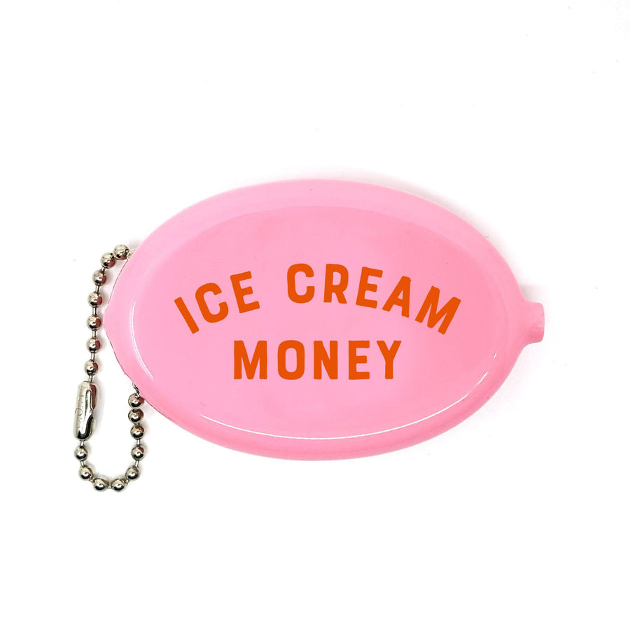 pink ice cream money rubber coin pouch
