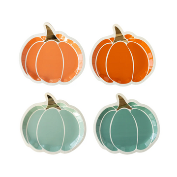 Colorful Fall Pumpkin Shaped Plates