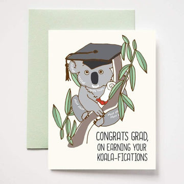 koala pun graduation greeting card