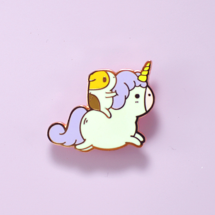 Guinea pig and Unicorn Enamel Pin