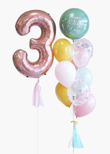 Number + Custom Balloongram Set