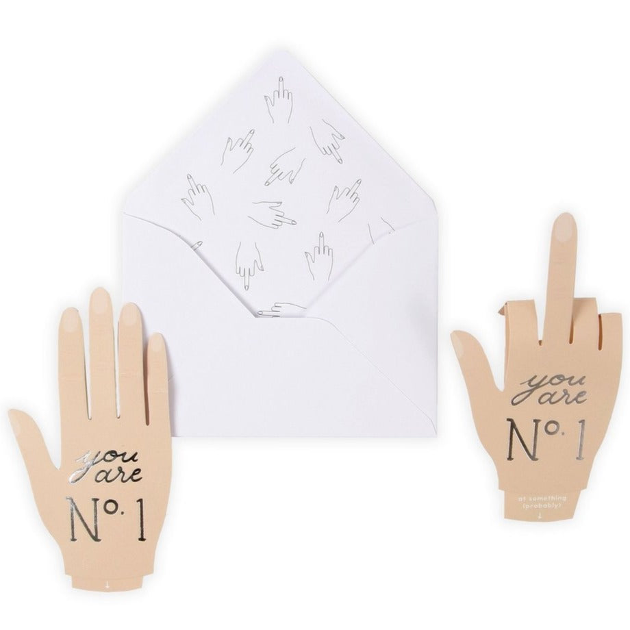 middle finger greeting card