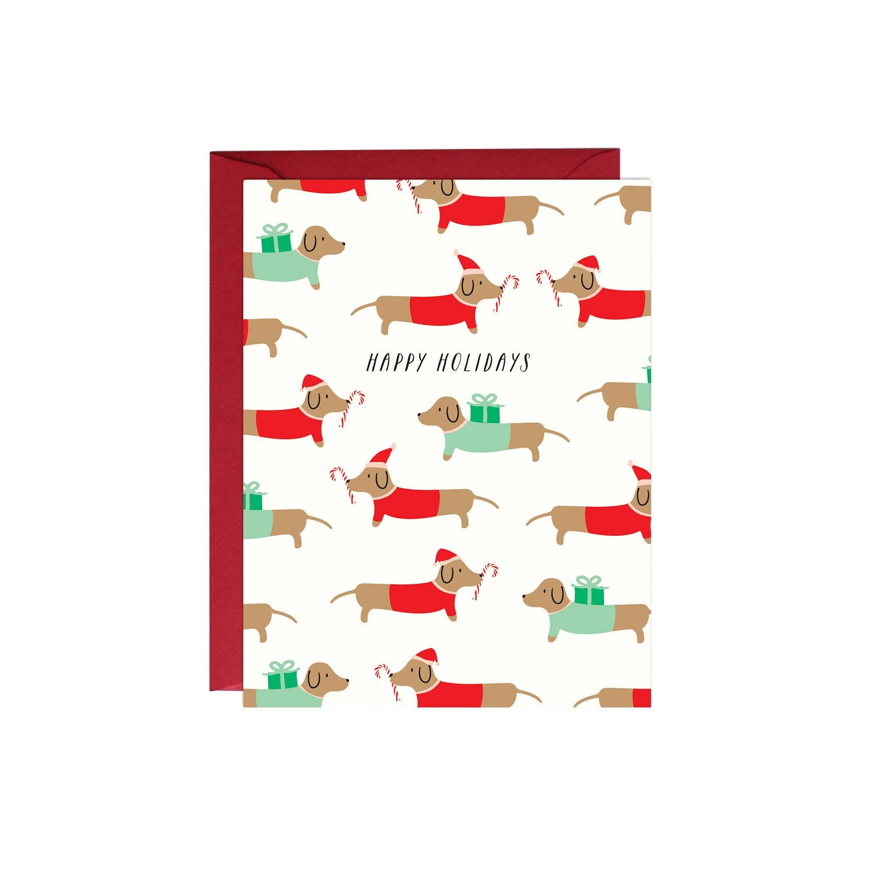 Dachshund Holidays Card