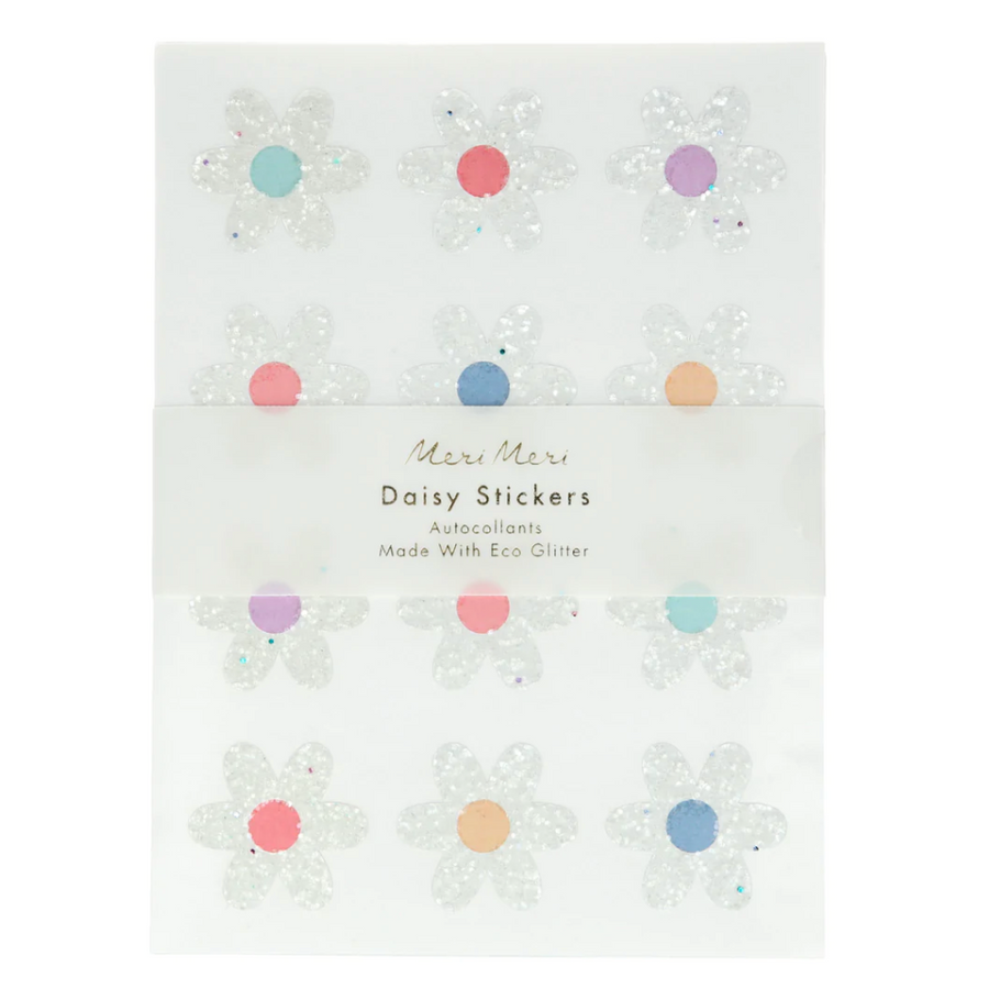 Daisy Glitter Stickers