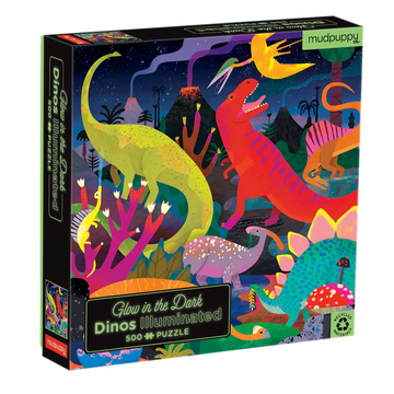 Dinos Illuminated Glow in the Dark 500 Piece Puzzle