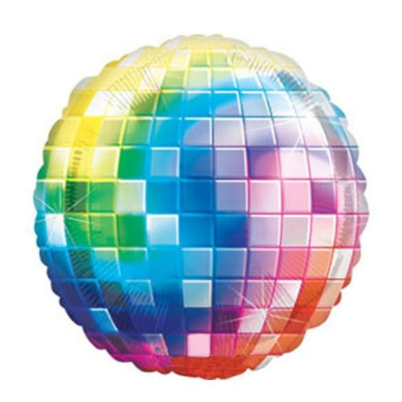 rainbow disco ball balloon