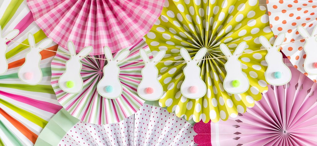 bunny tail banner decorations