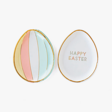 Easter Egg Shaped Paper Plates