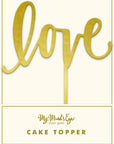 Gold Love Cake Topper