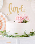 Gold Love Cake Topper
