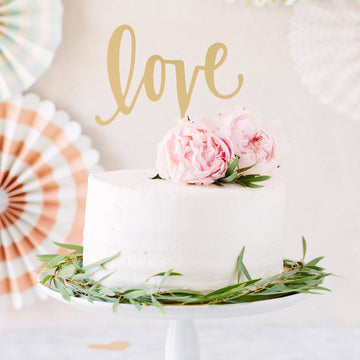 Gold Love Cake Topper