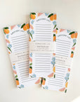 Floral Citrus Grocery List Notepad