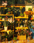 Cathy's Green Flower House DIY Miniature Kit