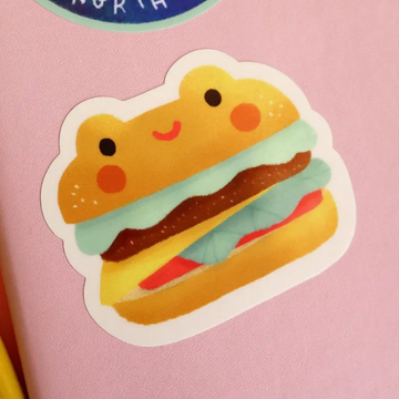 Froggy Burger Sticker