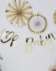 Gold Oh Baby! Banner